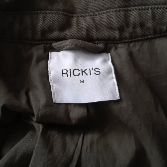 Ricki's Army Green Cotton Denim Utility Jacket - Picture 6 of 8
